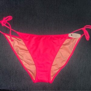 NWT Victoria's Secret Hot Pink String Bikini Bottom (L)